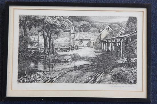 Paul Drury (1903-1987) Nicols Farm overall 5 x 8in.